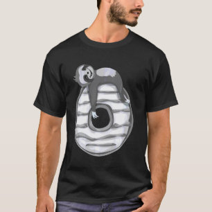 Camiseta Donut de Preguiça Engraçado para Mulheres Meninas