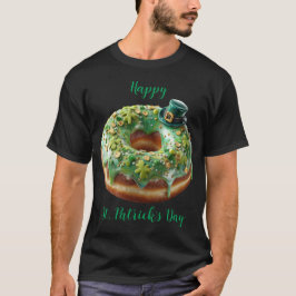 Camiseta Donut do Dia de São Patrício Feliz com Chapéu de L