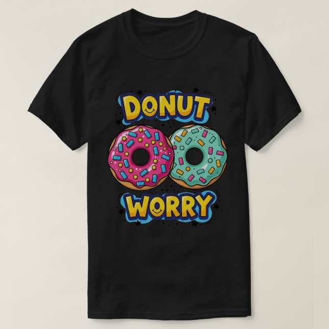 Camiseta Donut Worry Dark (Frente do Design)