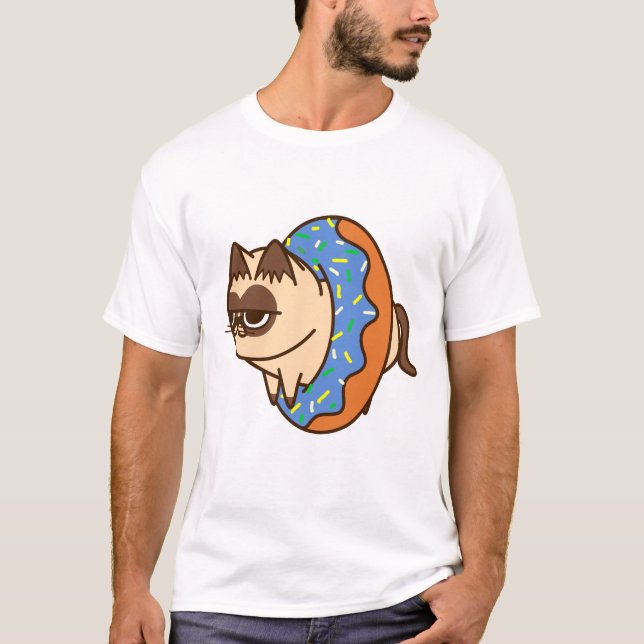 Camiseta Donuts Cats  blue (Frente)