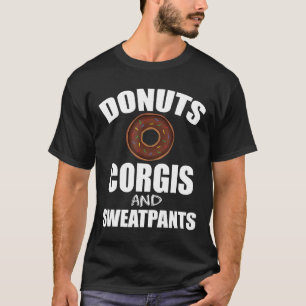 Camiseta Donuts Corgis Calças de Moletom Cachorro