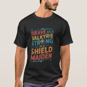 Camiseta Donzela Escudeira Viking Mitologia Nórdica Valhall