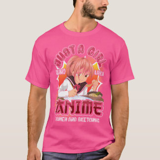 Camiseta Dooding Otaku Girls Ramen Noodles Sketching Women