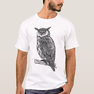 Camiseta Doodle animal da coruja do Totem selvagem