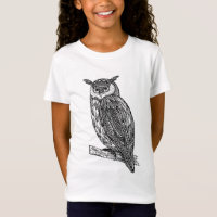 Doodle animal da coruja do Totem selvagem