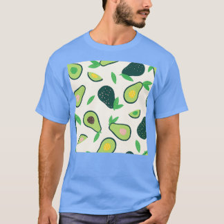 Camiseta Doodle avocado Vetor sem costura