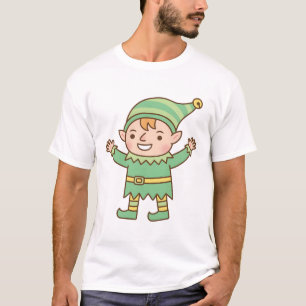 Camiseta Doodle Bonito Jolly Elf