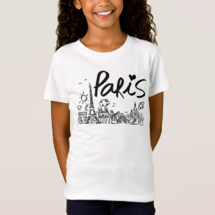 Camiseta Doodle da cidade de Paris