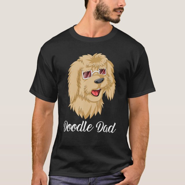 Camiseta Doodle Dad Goldendoodle With SunglassesFor Dad Fat (Frente)