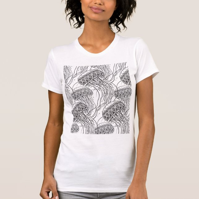 Camiseta Doodle das medusas (Frente)