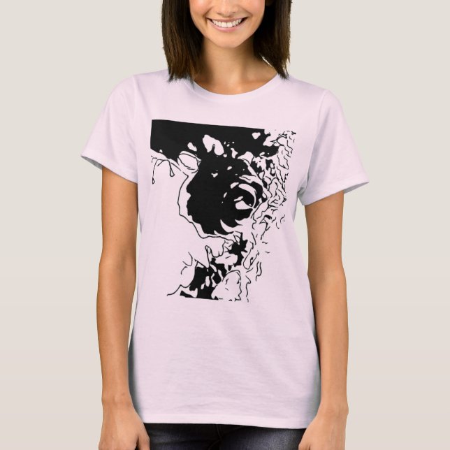 Camiseta Doodle de Flor (Frente)