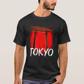 Camiseta Doodle de Tokio: La majestuosidad del torii frente