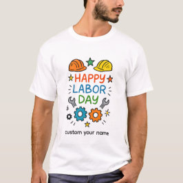 Camiseta Doodle Diversão Dia do Trabalho