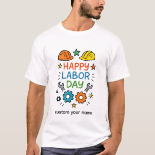 Camiseta Doodle Diversão Dia do Trabalho