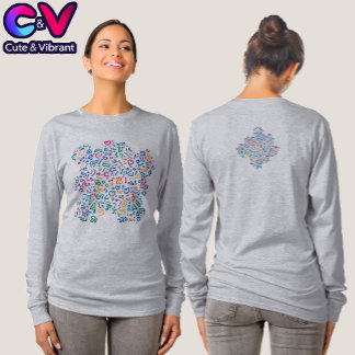 Camiseta Doodle divertido formas coloridas vibrantes