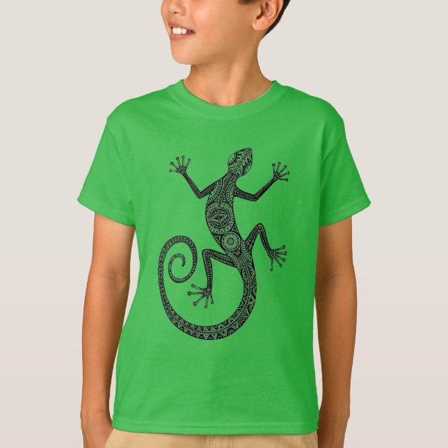 Camiseta Doodle do lagarto ou da salamandra (Frente)
