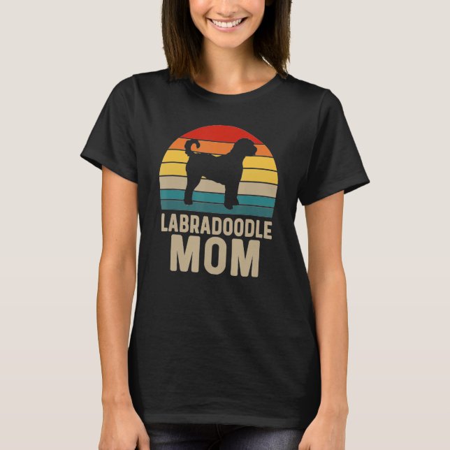 Camiseta Doodle Goldendoodle Retro Labradoodle Cão Mãe (Frente)