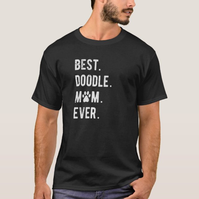 Camiseta Doodle Mãe Doodle Mama Mulheres Goldendoodle (Frente)
