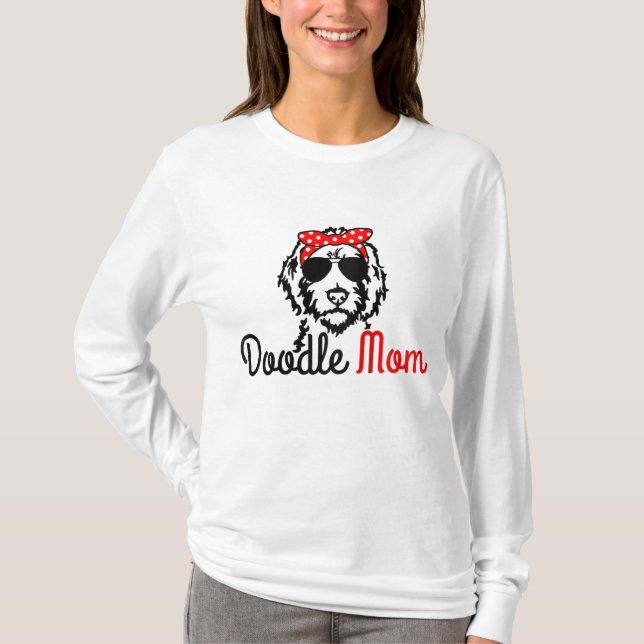Camiseta Doodle Mãe Goldendoodle Labradoodle Cachorro Ouro  (Frente)