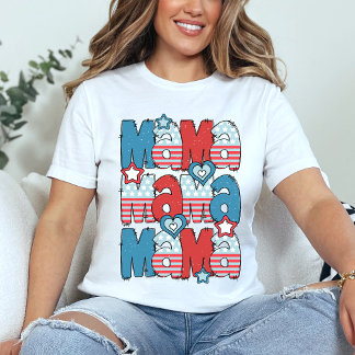 Camiseta Doodle Mama 4 De Julho