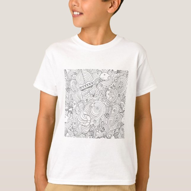 Camiseta Doodle náutico (Frente)