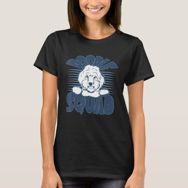 Camiseta Doodle Squad Cute Pet Dog Goldendoodles (Frente)
