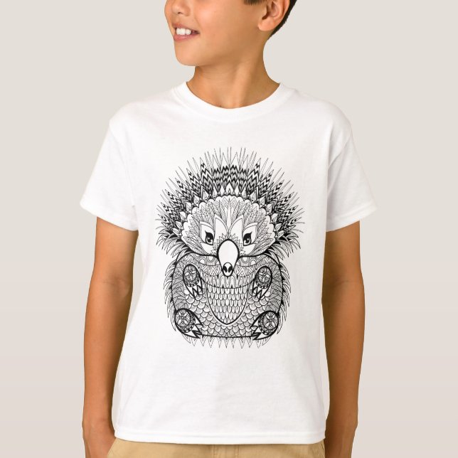 Camiseta Doodle tirado mão do Echidna (Frente)