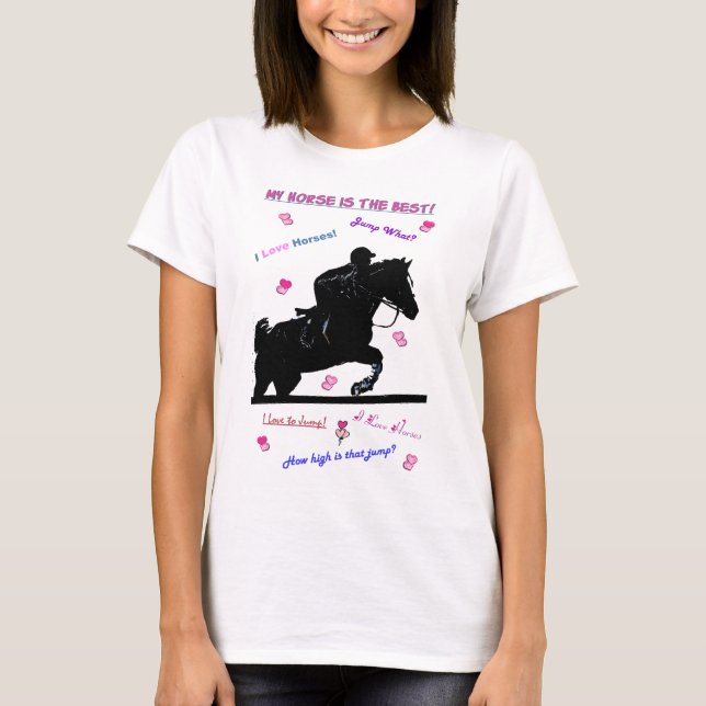 Camiseta Doodles do cavalo (Frente)