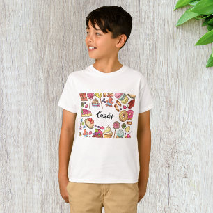 Camiseta Doodles Doce Doce Doce Doce Doce Padrão