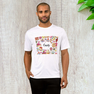 Camiseta Doodles Doce Doce Doce Doce Doce Padrão