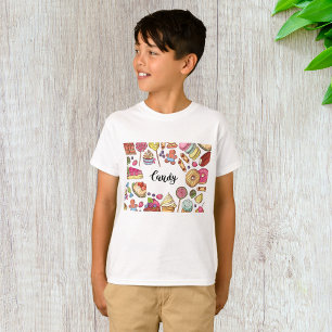 Camiseta Doodles Doce Doce Doce Doce Doce Padrão