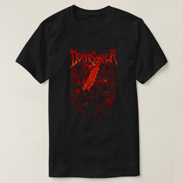 Camiseta Doomslayer Inferno Rage Art (Frente do Design)