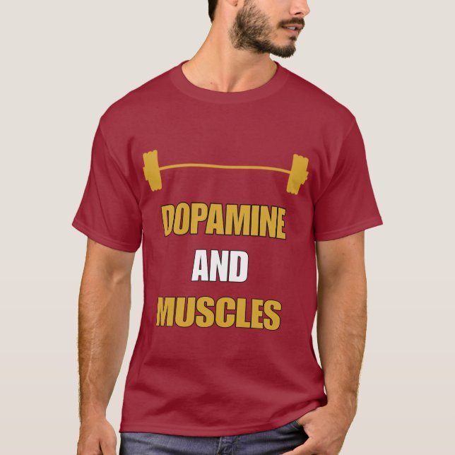 CAMISETA DOPAMINA E MÚSCULOS  (Frente)