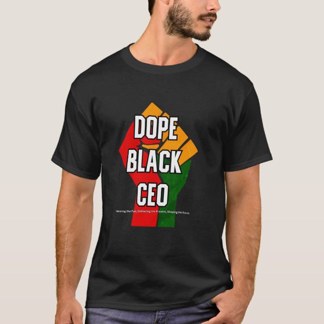 Camiseta Dope Black CEO Black History Mês Longa Folga T S (Frente)