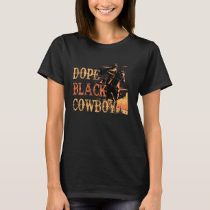 Camiseta Dope Vaqueiro Negro Ocidental Afro-Americano Junet