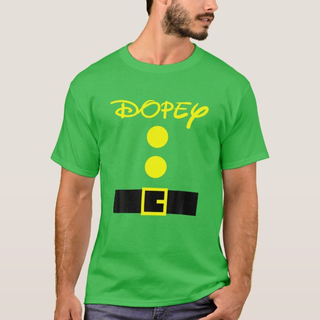 Camiseta Dopey Halloween Dwarf Costume Color Matching (Frente)