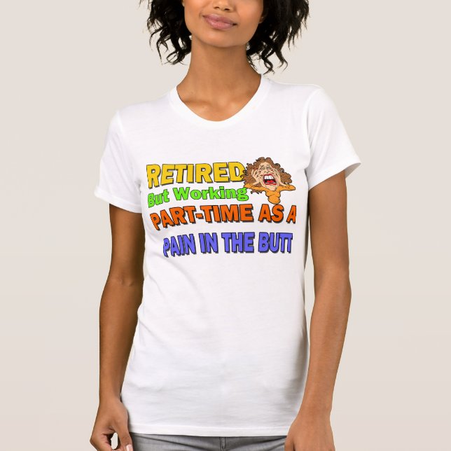 Camiseta Dor aposentada no bumbum (Frente)