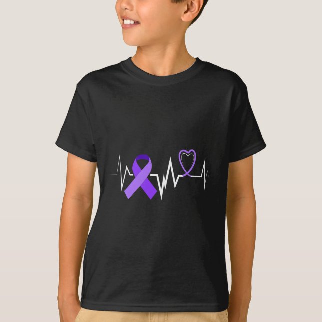 Camiseta Dor Cardíaca Epilepsia Fita Disfunção Epilepsia Aw (Frente)