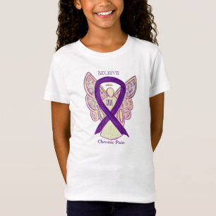 Camiseta Dor Crônica Saqueta de anjo de consciência roxa