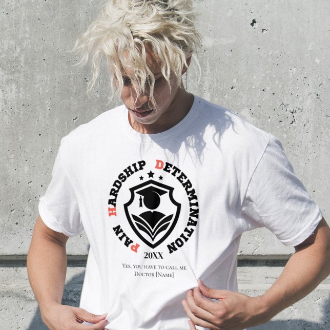 Camiseta Dor, Dificuldade, Determinação – Citação Engraçada (Criador carregado)