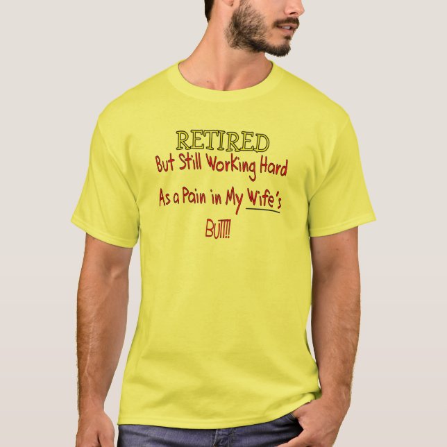 Camiseta "Dor no Bumbum da Wifes!"~ Engraçado (Frente)