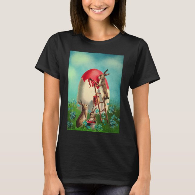 Camiseta Dor nos Primaveras de coelho felz pascoa coelho co (Frente)