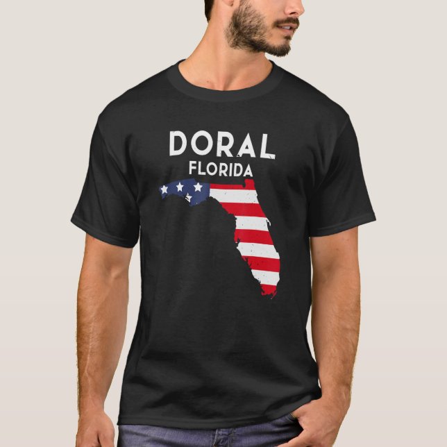 Camiseta Doral Florida EUA State America Viagem Floridian (Frente)