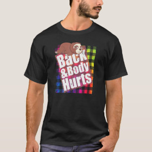 Camiseta Dores nas Costas e no Corpo TieDye Plaid Citação