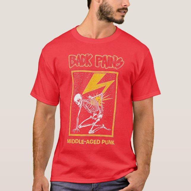 Camiseta Dores Nas Costas Punk De Idade Média (Frente)
