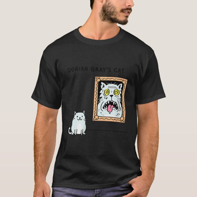 Camiseta Dorian Gray's Cat Teeshirt From Skunkbear  (Frente)