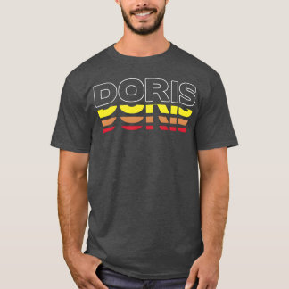 Camiseta Doris Primeiro Nome Engraçado Vintage Pôr do Sol D