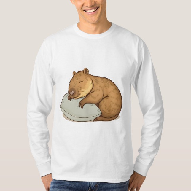 Camiseta dormindo Capybara Sleepybara (Frente)