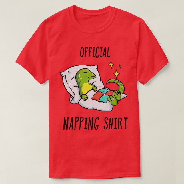 Camiseta Dormindo Lizard Pajamas Sleepyhead 1 (Frente do Design)