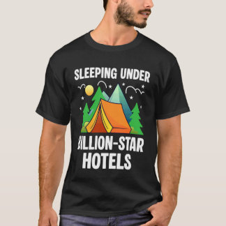 Camiseta Dormindo sob hotéis de bilhões de estrelas Camper